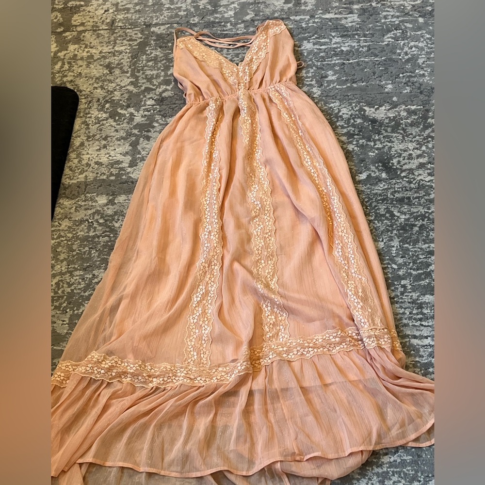 Forever 21 Peachy pink maxi dress